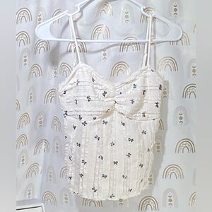 Elegant Cream Floral Camisole